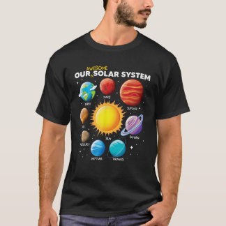 Unser großartiges Sonnensystem Planeten Weltraum J T-Shirt
