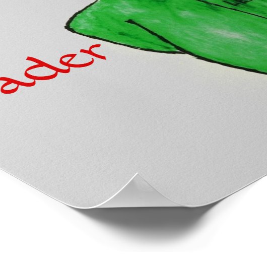 Unser großer Führer Kim Jong-il Poster (Ecke)