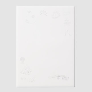 Unser großer Tag handgezeichnete Vellum-Überlageru Pergament Einladungen