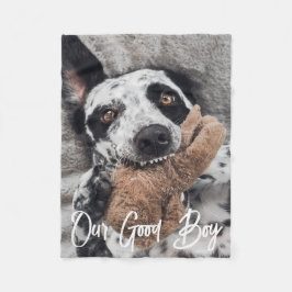 Unser guter Junge Custom Hund Foto Fleece Blanket