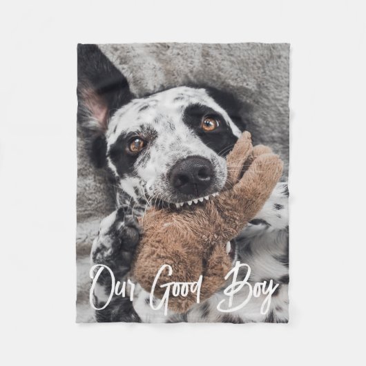 Unser guter Junge Custom Hund Foto Fleece Blanket (Vorderseite)