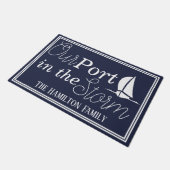 Unser Hafen im Sturmschiff | PERSONALISIERT Fußmatte (Schrägansicht)