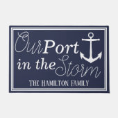 Unser Hafen im weißen Anker des Sturms | PERSONALI Fußmatte (Vorderseite)