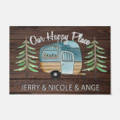 Unser Happy Camping Place Rug, Camper Gift Doormat Fußmatte (Vorderseite)