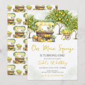 Unser Hauptpresse Lemon Geburtstag Einladung (Vorne/Hinten)