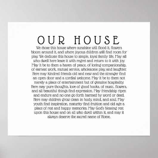 UNSER HAUS-Angebot drucken Poster (Vorne)