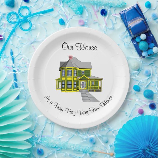 Unser Haus Personalisiert Pappteller (Party)