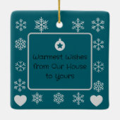Unser Haus zu Ihrem Weihnachtsornament (Rückseite)
