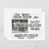 Unser Heavy Service Bicycle - Vintag Americana Postkarte (Vorne/Hinten)