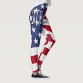 Unser Held mit der Flagge Amerikas Leggings (Rechts)