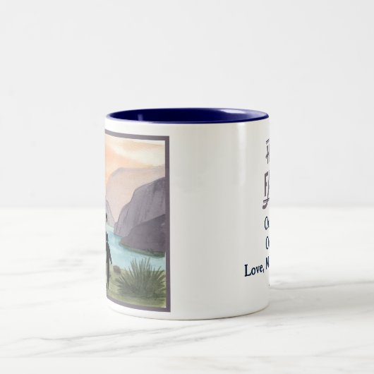 Unser Held, unser Vater. Zwei-Tone-Tasse Zweifarbige Tasse (Mittel)