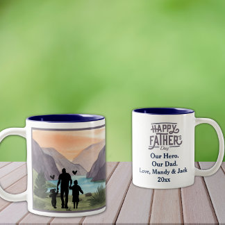 Unser Held, unser Vater. Zwei-Tone-Tasse Zweifarbige Tasse