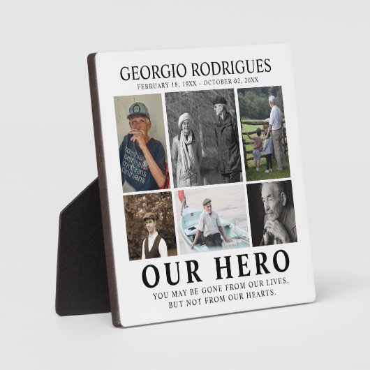 Unser Helden-Collage Memorial Fotoplatte (Vorderseite)