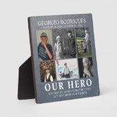 Unser Helden-Collage Memorial | Grauschiefer Fotoplatte (Vorderseite)