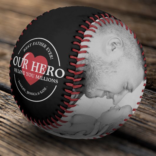 Unser Helden-Vater | Bester Vater je FotoCollage Baseball