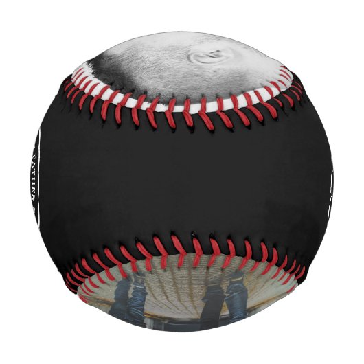 Unser Helden-Vater | Bester Vater je FotoCollage Baseball (Rückseite)