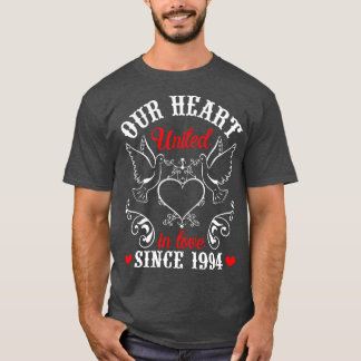 Unser Herz vereint in der Liebe seit 1994 glücklic T-Shirt