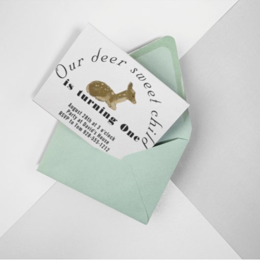 Unser Hirschsüßkind zum Geburtstag Einladung