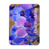 Unser Hochzeitblau und rosa Orchid Magnet (Vertikal)