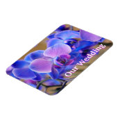 Unser Hochzeitblau und rosa Orchid Magnet (Linke Seite)