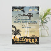 Unser Hochzeits-Abenteuer - Hochzeits-Einladung Einladung (Stehend Vorderseite)