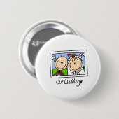 Unser Hochzeits-Knopf Button (Vorne & Hinten)