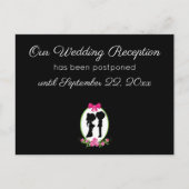 Unser Hochzeitsempfang Niedliches Paar Postkarte (Vorderseite)