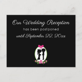 Unser Hochzeitsempfang Niedliches Paar Postkarte