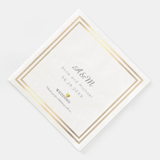 unser Hochzeitsempfang Serviette (Ecke)