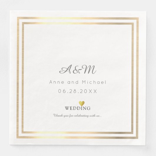 unser Hochzeitsempfang Serviette (Vorderseite)