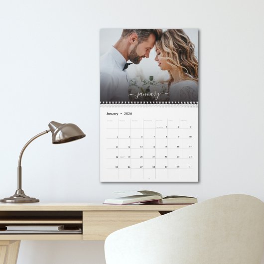 Unser Hochzeitsfoto 12-Monatsskript-Kalender Kalender