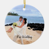 Unser Hochzeitsgrabmal-Foto Keramik Ornament (Vorne)