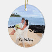 Unser Hochzeitsgrabmal-Foto Keramik Ornament (Links)