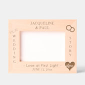 Unser Hochzeitsherz-Namen 6 x 4, 7 x 5 Foto Geätzte Rahmen (Vorderseite)