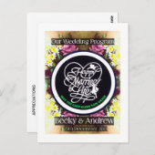 Unser Hochzeitsprogramm Postkarte (Vorne/Hinten)