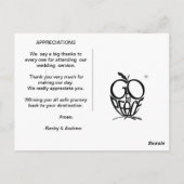 Unser Hochzeitsprogramm Postkarte (Rückseite)