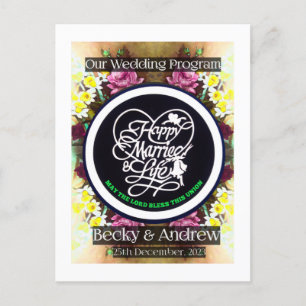 Unser Hochzeitsprogramm Postkarte
