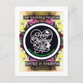 Unser Hochzeitsprogramm Postkarte (Vorderseite)