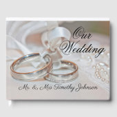 Unser Hochzeitsring Kissen Gästebuch (Vorderseite)