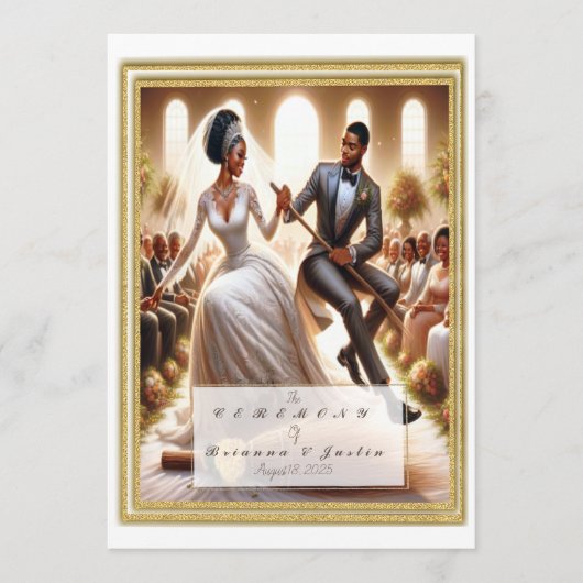 Unser Hochzeitstag Bliss elegant afroamerikanisch Programm (Vorderseite)