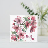 Unser Hochzeitstag Dankeschön. Dankeskarte (Stehend Vorderseite)