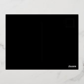 Unser Hochzeitstag, ein paar Gold Foil Folie Einladungspostkarte (Rückseite)