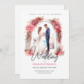 Unser Hochzeitstag im Wasser | Einladung zur Hochz (Vorne/Hinten)