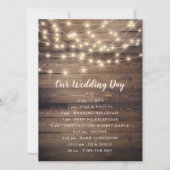 Unser Hochzeitstag | Programm für Holz und String- (Vorderseite)