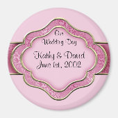 Unser Hochzeitstag (Rose) Magnet (Vorne)