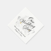 Unser Hochzeitstag Serviette (Ecke)