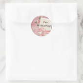 Unser Hochzeitsticker Runder Aufkleber (Tasche)