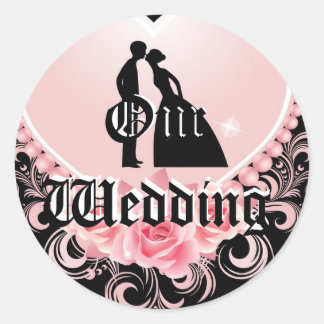Unser Hochzeitsticker Runder Aufkleber