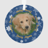Unser Hund dann und jetzt 2 Foto Custom Holiday Ornament (Rückseite)