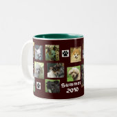 Unser Hundesommer 2010 Zweifarbige Tasse (Vorderseite Links)